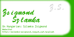 zsigmond szlamka business card